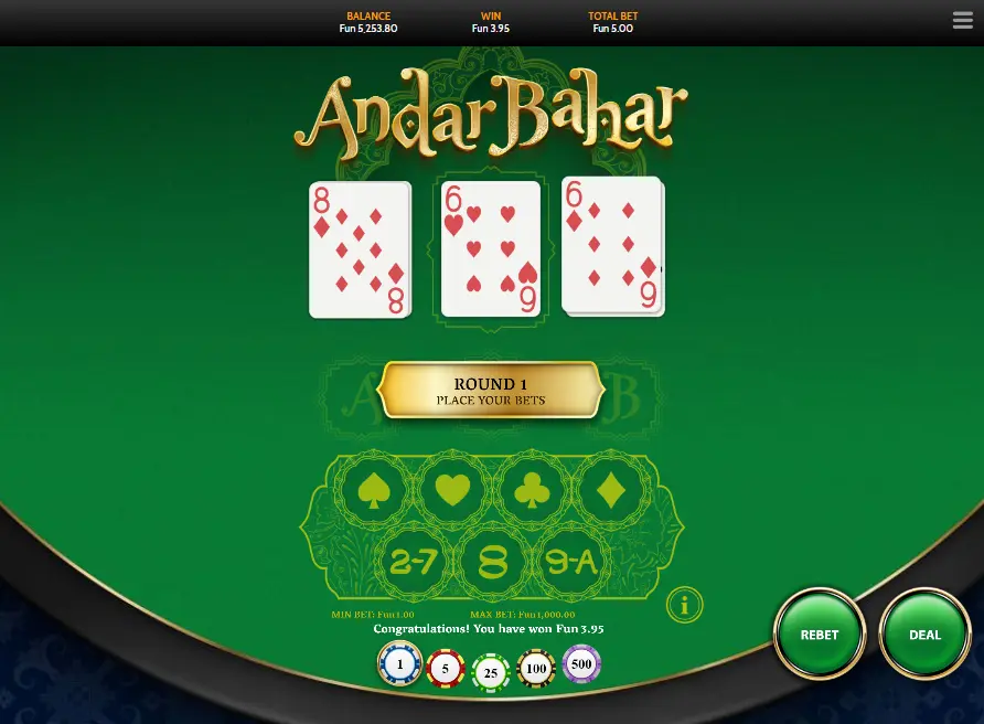 How to play Andar Bahar to collect money from the house